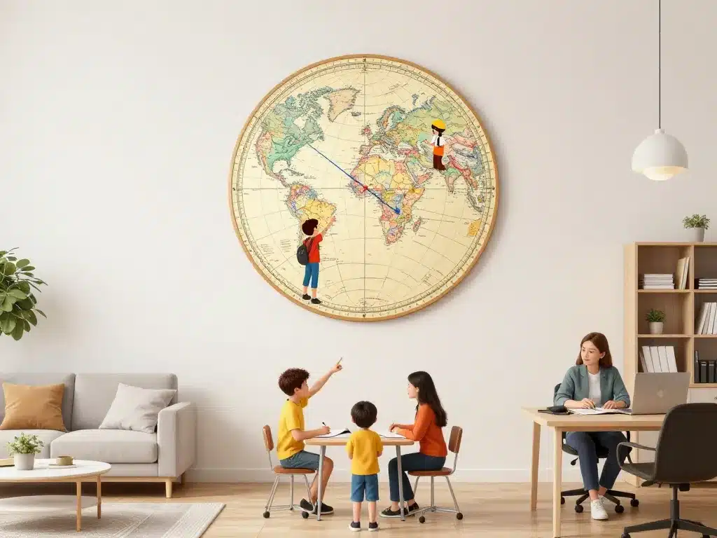 planisphere décoration et interaction quotidienne