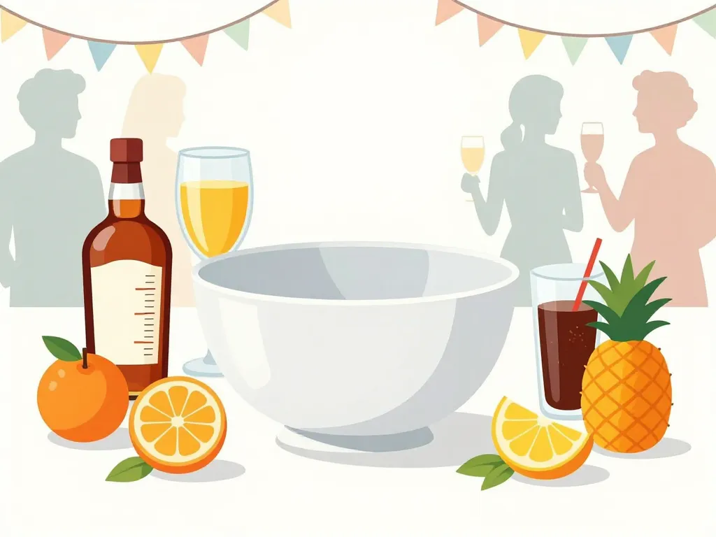 recette punch 50 personnes bol géant ingrédients