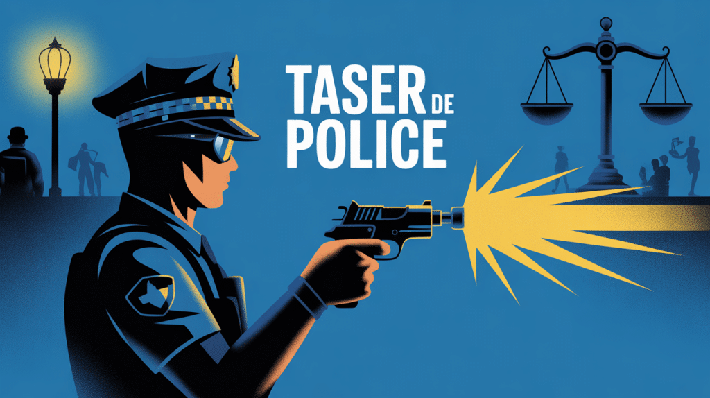 illustration taser police ambiance sécurité