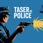 illustration taser police ambiance sécurité