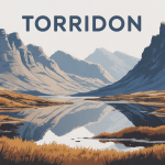 Illustration panoramique Torridon Highlands Ecosse