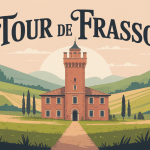 tour de frasso dans paysage rural stylisé