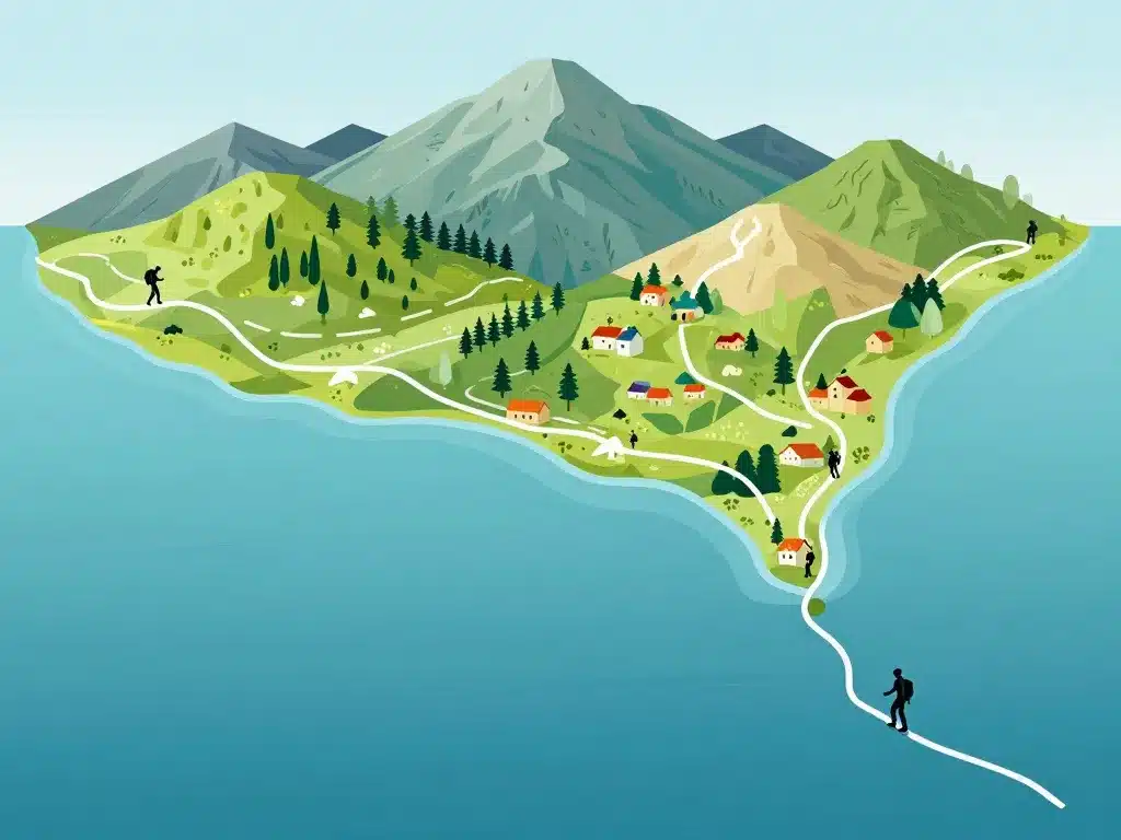 visualisation grandes etapes du gr10 sentier