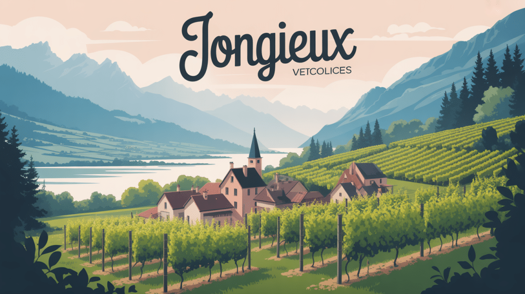 vue village jongieux vignoble savoie lac bourget