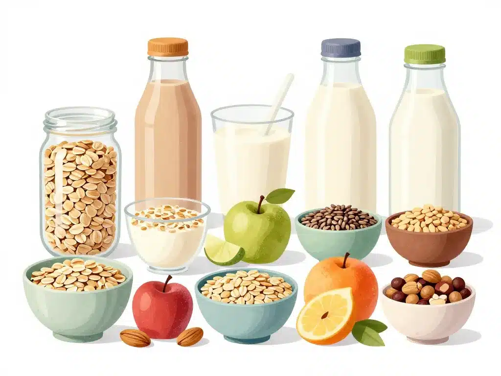 Ingrédients variés pour overnight recette saine à personnaliser