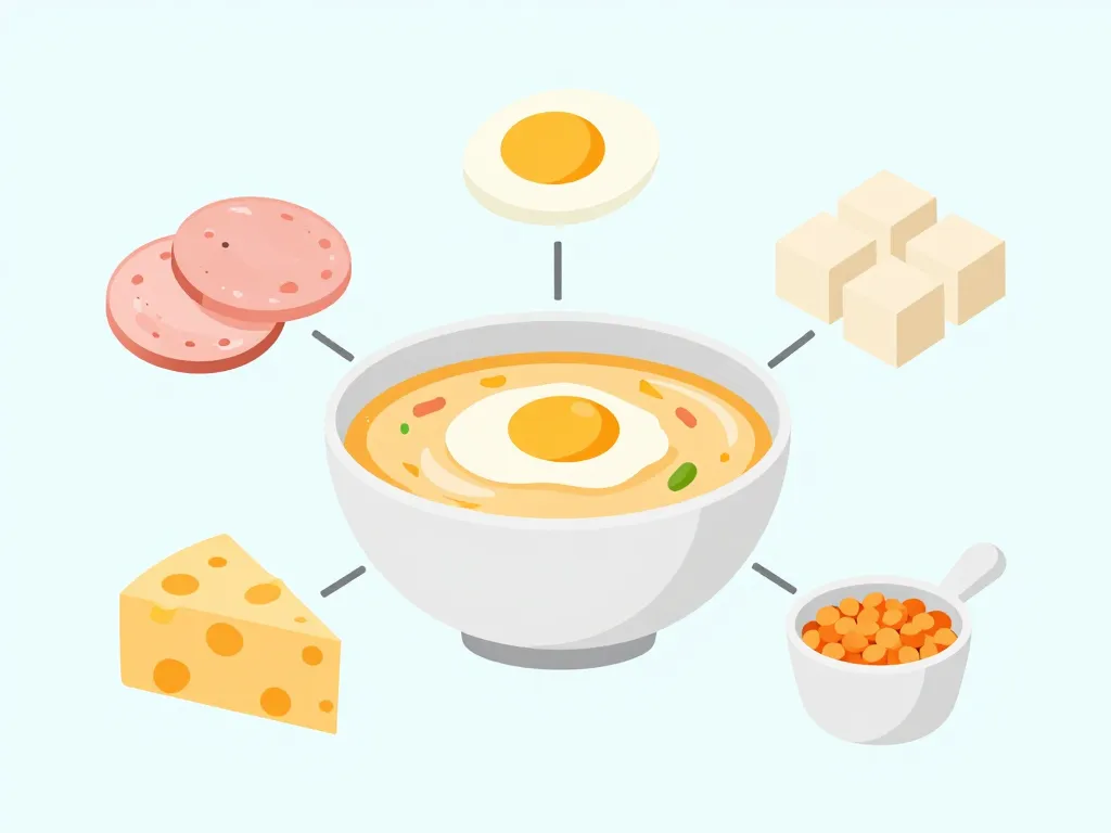 Que manger avec une soupe le soir, accompagnements protéinés