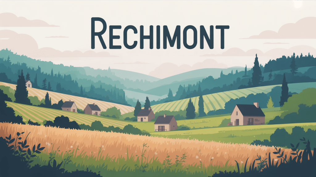 Vue du village de Rechimont dans les Ardennes