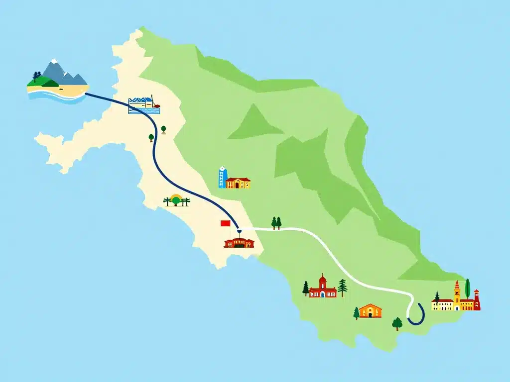 carte concept road trip Albanie 10 jours