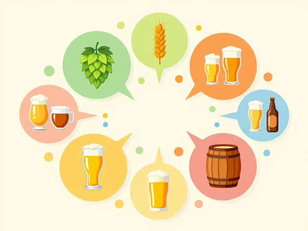 diagramme concept styles de bieres et marques de bieres