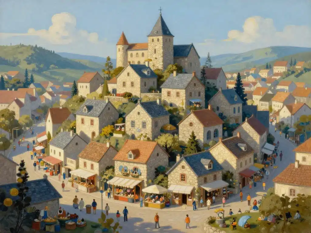 Village de Chauzon Ardèche saisons ambiance