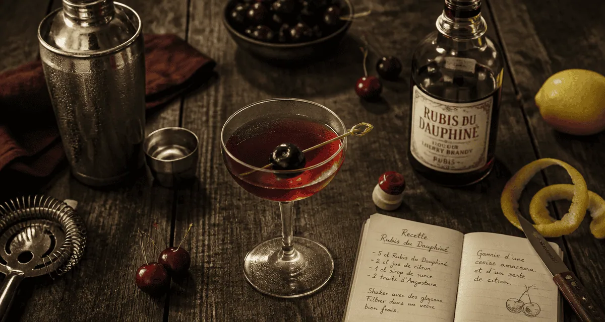 Cherry brandy liqueur cocktail cerises