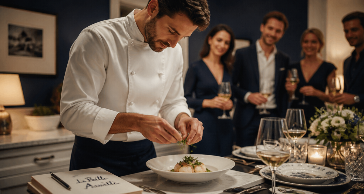 La Belle Assiette chef à domicile préparant un plat