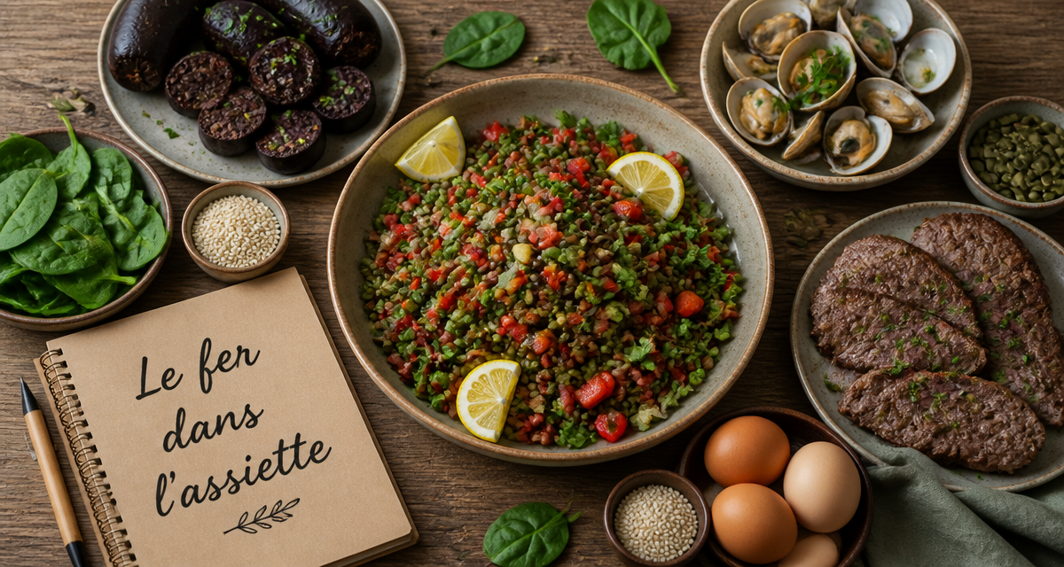 liste d aliments riche en fer plat varié
