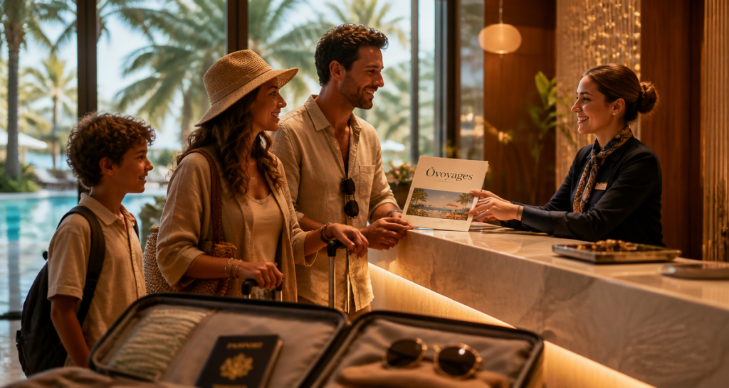 o voyage avis famille à l’hôtel avec agent