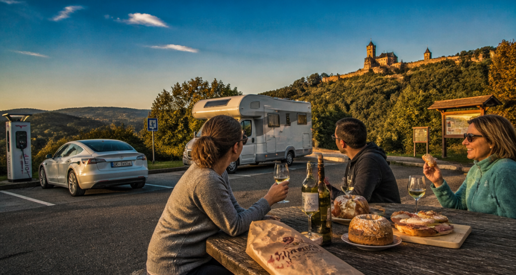 aire haut koenigsbourg aire de repos avec château