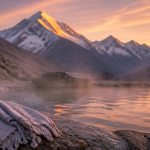 bain d eau chaude naturel avec vue sur montagnes pyrénées