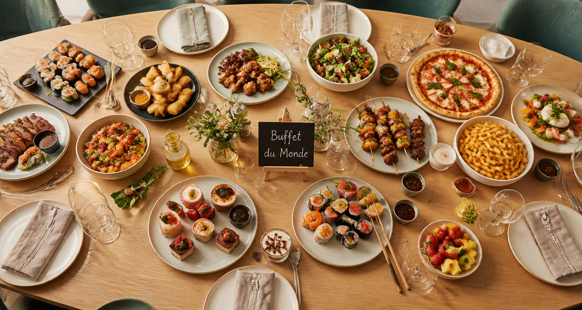buffet du monde augny assiettes variées