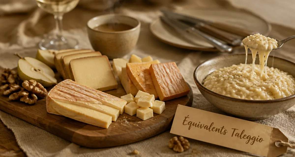 Taleggio équivalent français : Reblochon, Saint-Nectaire, Livarot, Maroilles