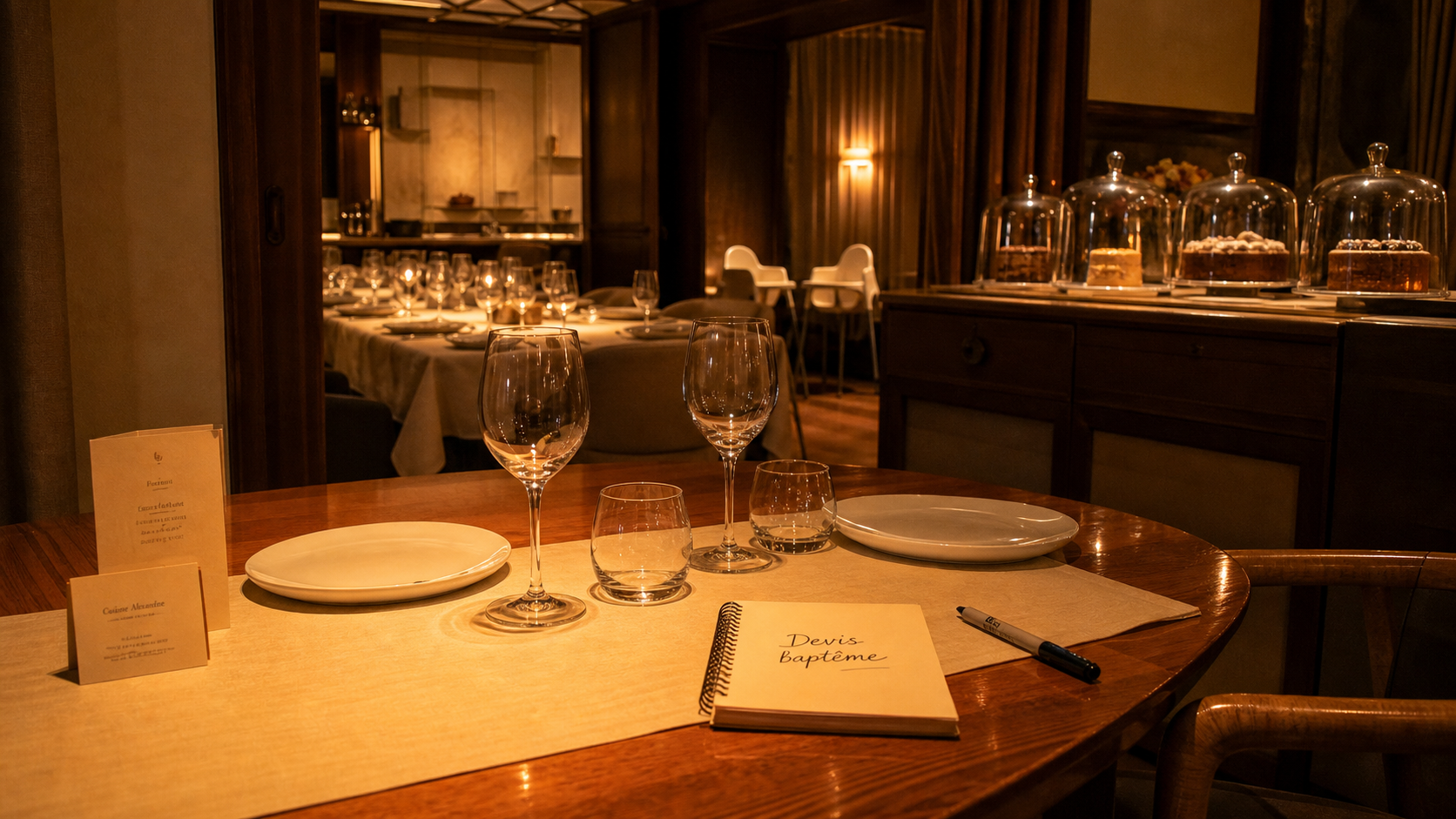 Restaurant pour bapteme : salle privative, menu enfant et devis sans mauvaise surprise