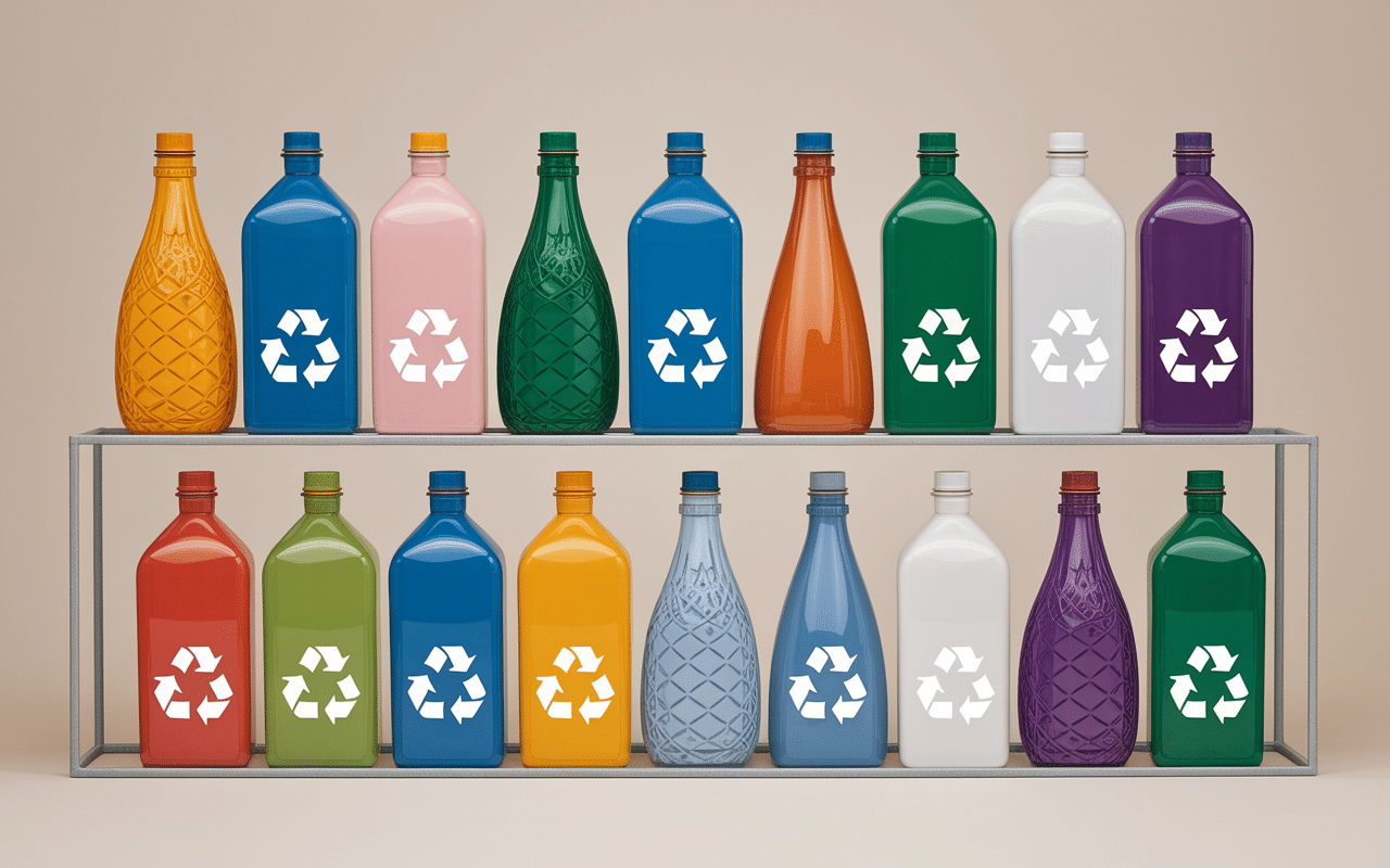 différents types de bouteille en plastique recyclables