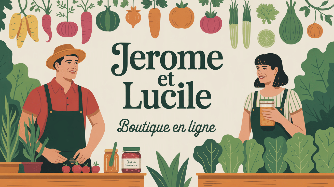 couple maraîchers jardinet légumes bocaux conserve