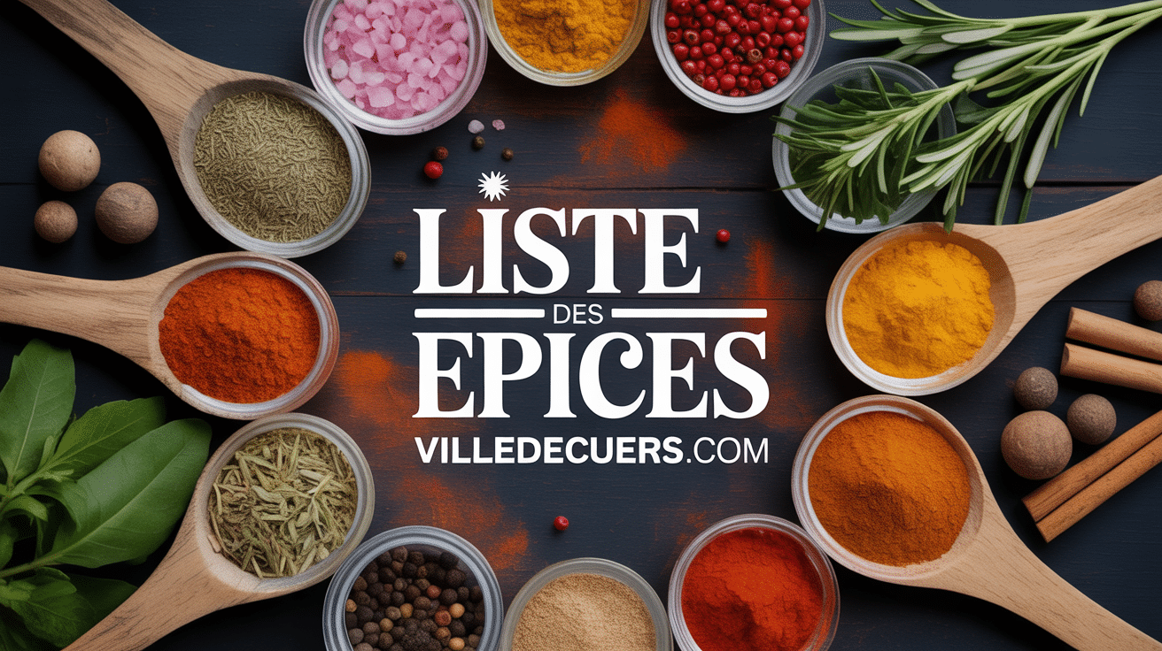 composition epices couleurs cercle bois villedecuers