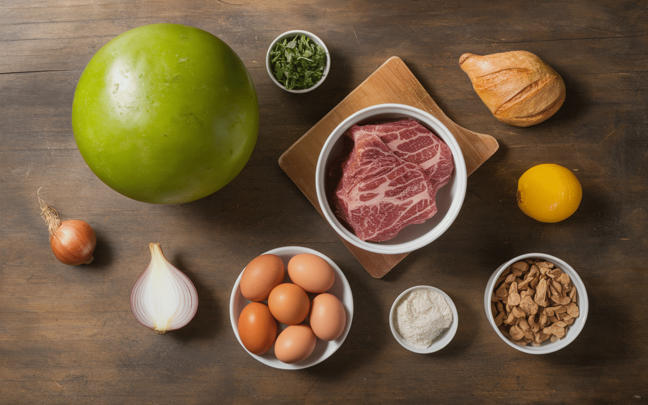 Ingrédients pour chou farci