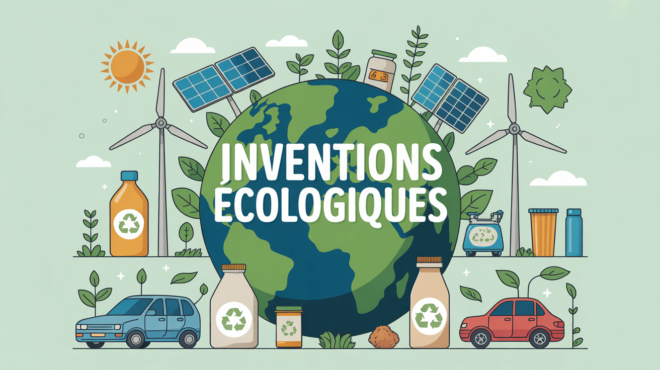 Planète verte entourée d'innovations écologiques