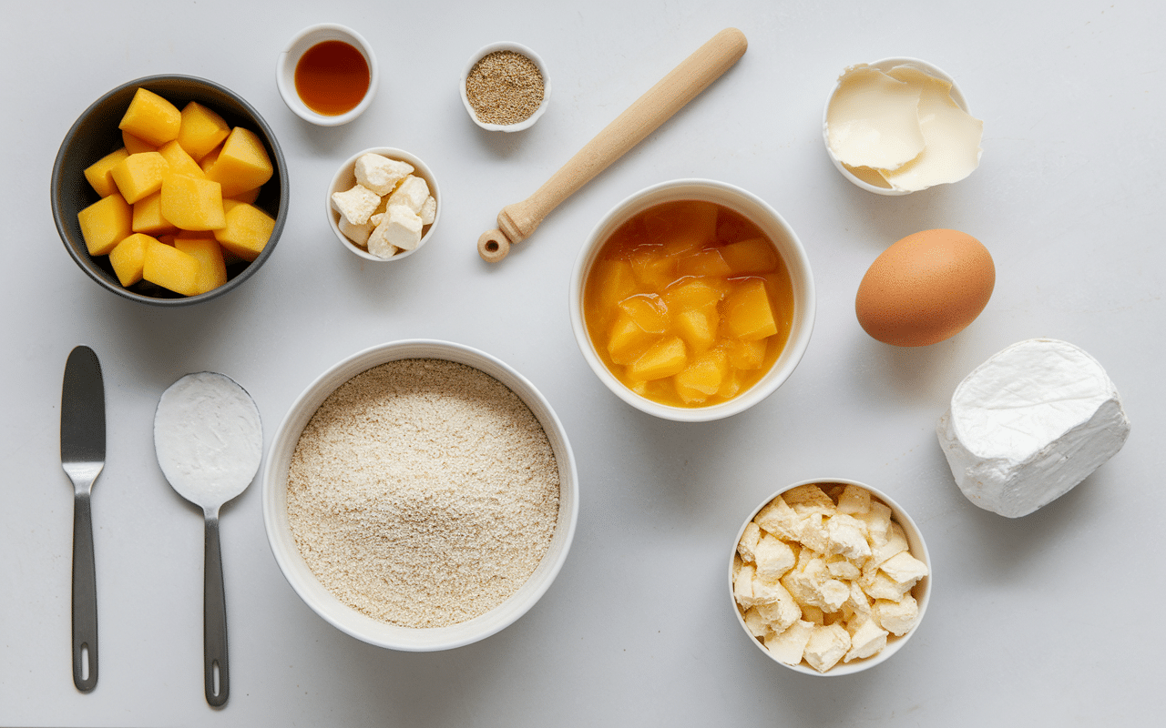 Plan de travail avec ingrédients pour biscuits