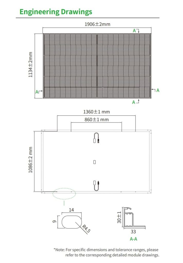 JKM490-515N-60HL4-V-1 Engineering Drawings