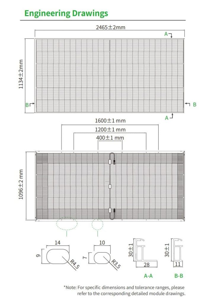 Jinko 78HL4-BDV Engineering Drawings