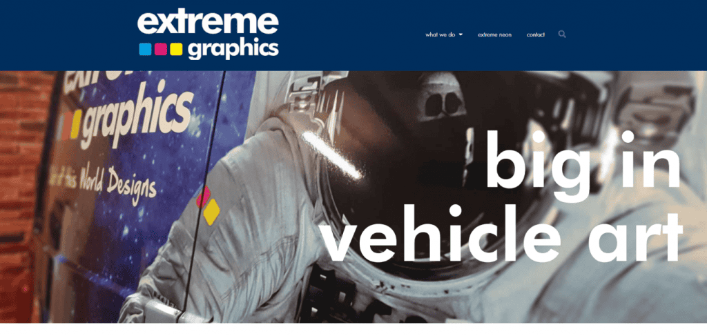 Vehicle art design by Extreme Graphics for automotive branding and customization.