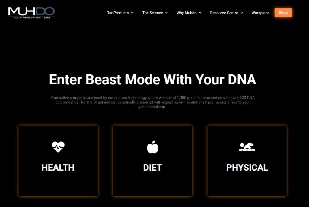Liteform DNA analysis technology for health, diet, and physical performance.