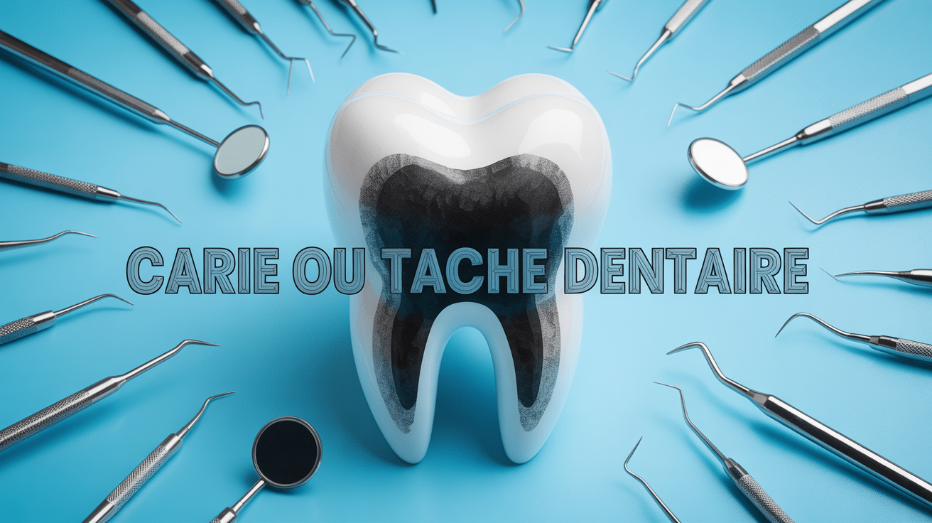 image carie ou tache zoom dent