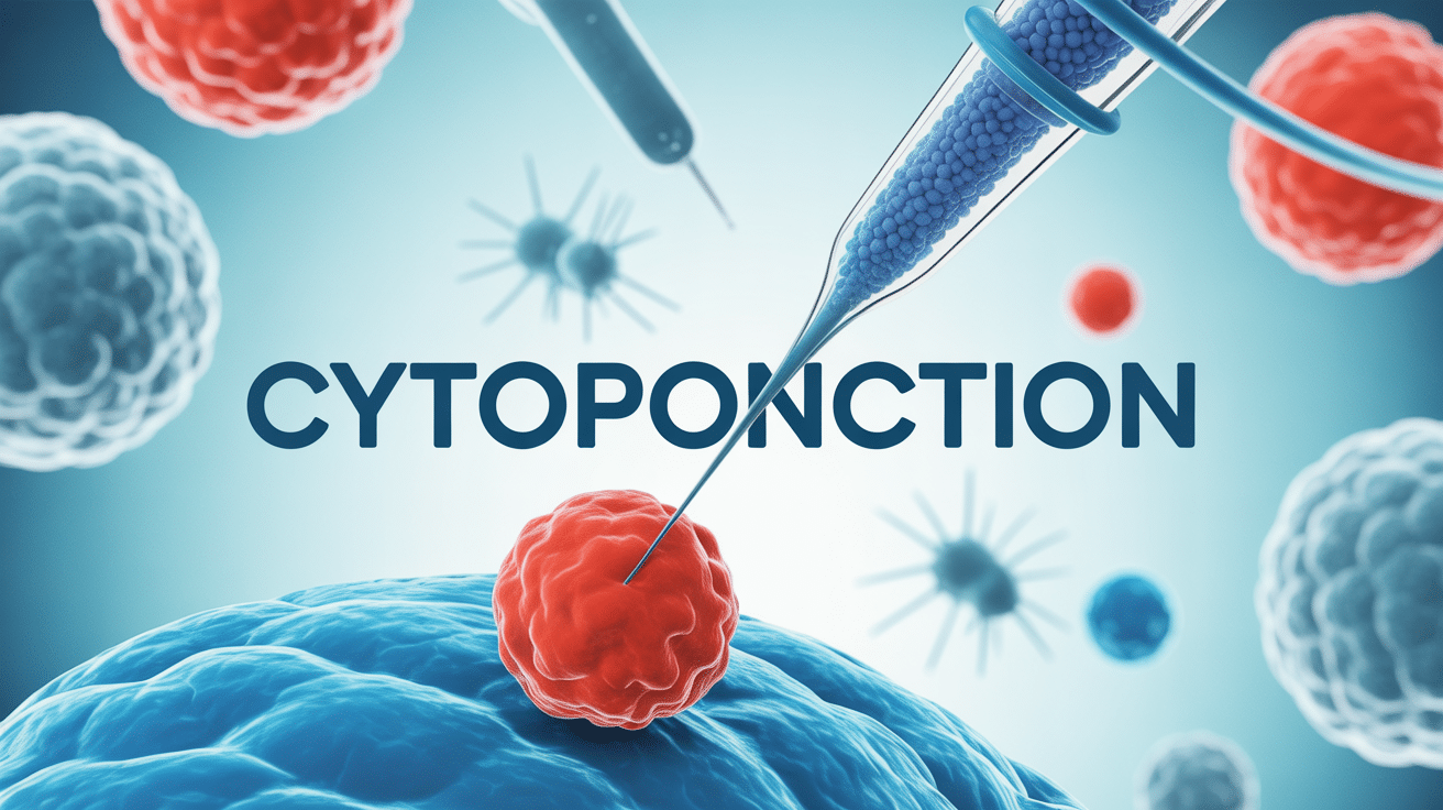 Cytoponction examen médical seringue fine cellule