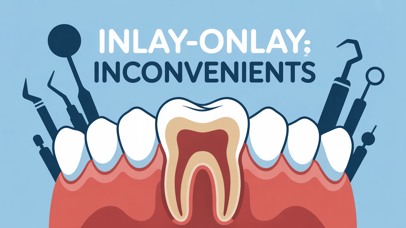 inlay-onlay inconvénients illustration coupe dent