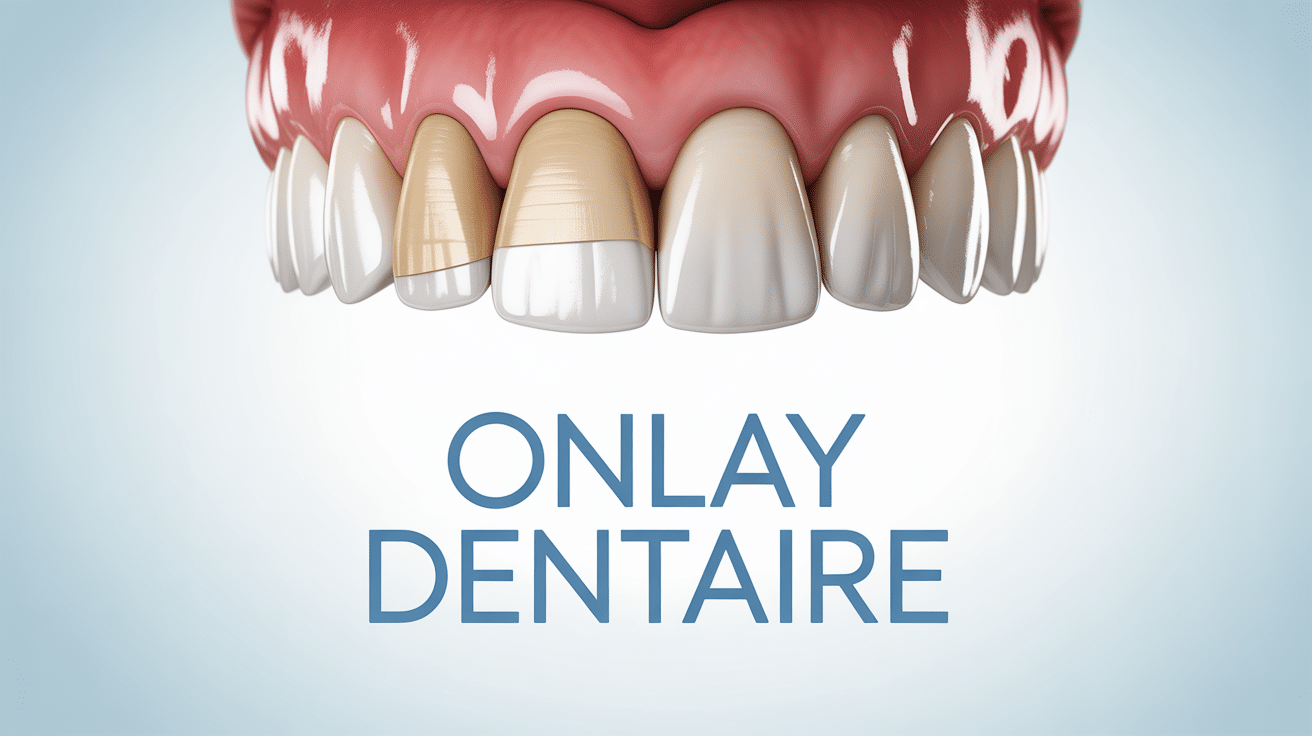 Onlay dentaire intégré sur molaire