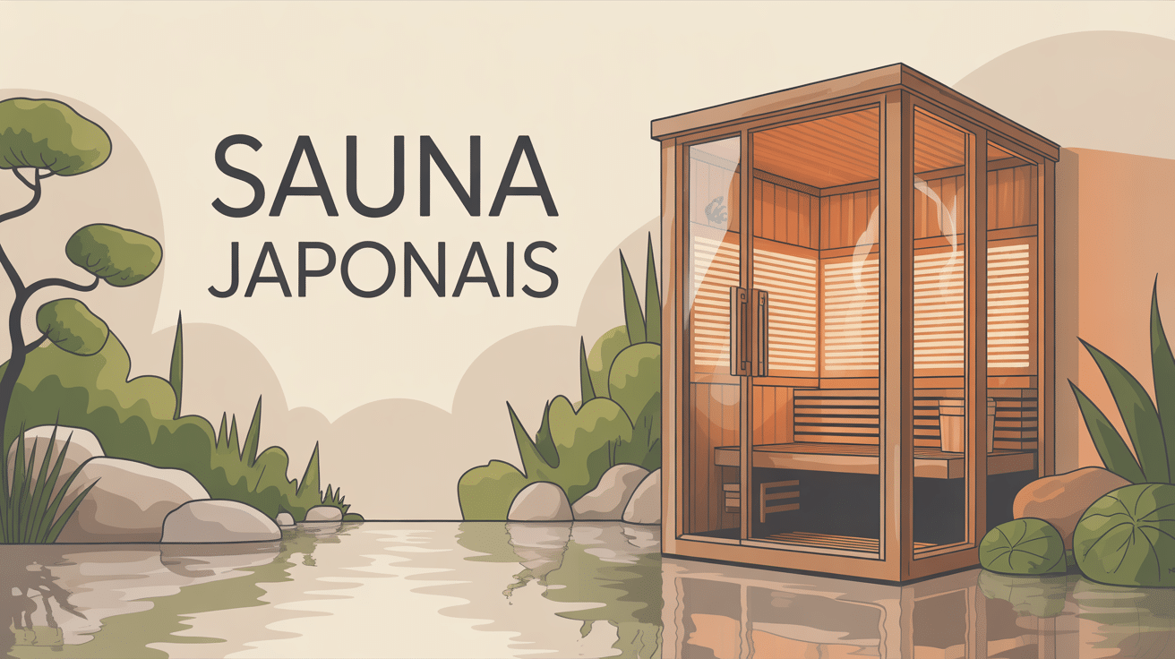 cabine sauna japonais moderne bois infrarouge zen