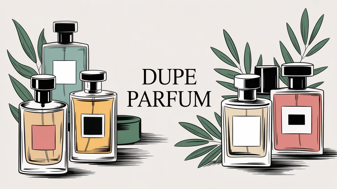 Illustration dupe parfum luxe accessible