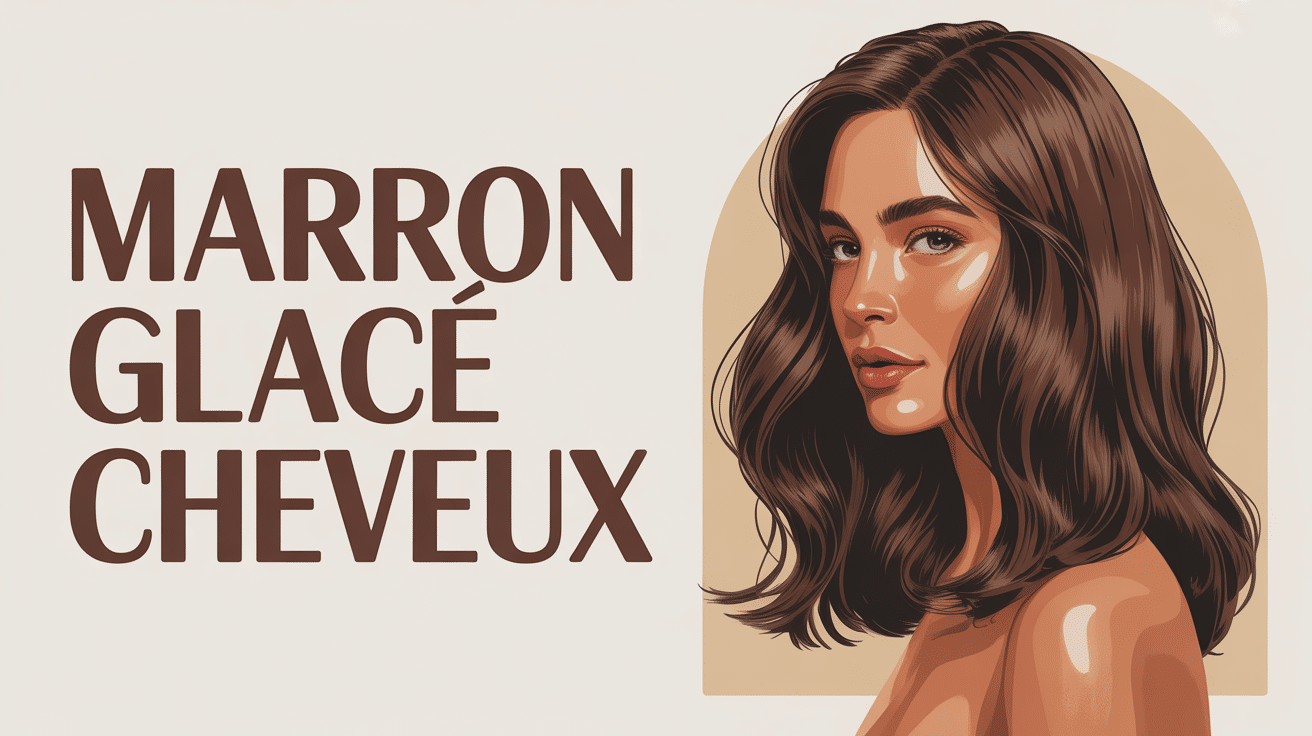 chevelure marron glacé cheveux reflets froids