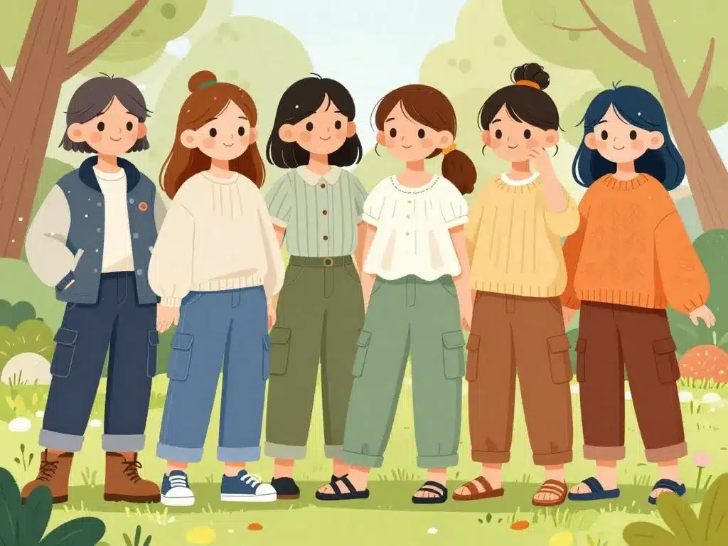 Pantalon cargo fillette looks hiver été printemps automne