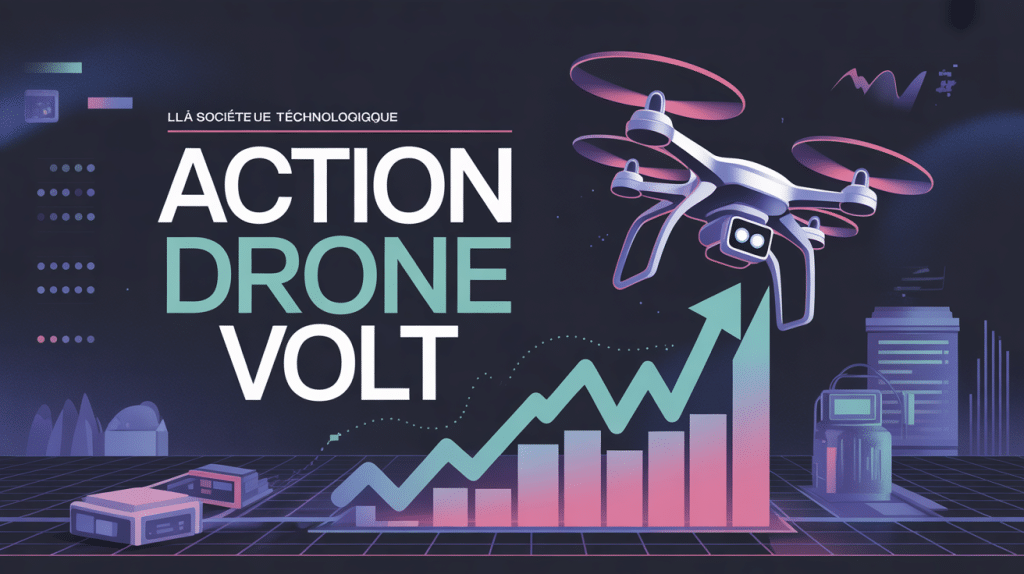 avis action drone volt illustration drone et graphe boursier
