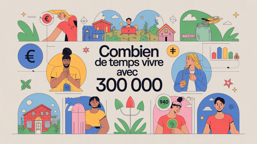 combien de temps peut on vivre avec 300 000 euros illustration planification avenir