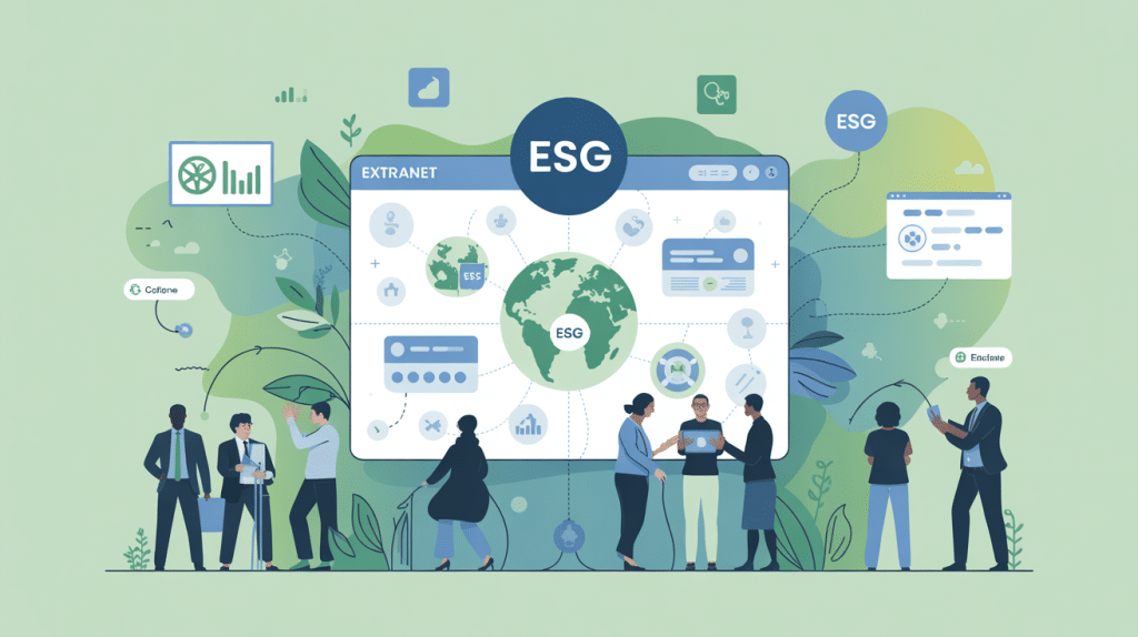 esg extranet illustration plateforme collaborative