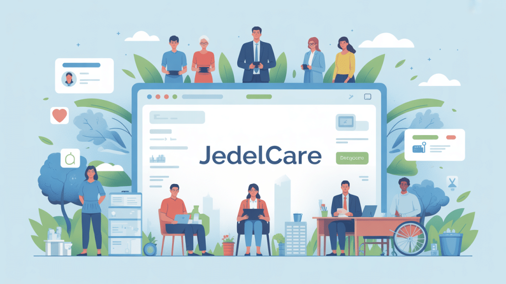 Illustration plateforme jedelcare démarche santé et administrative