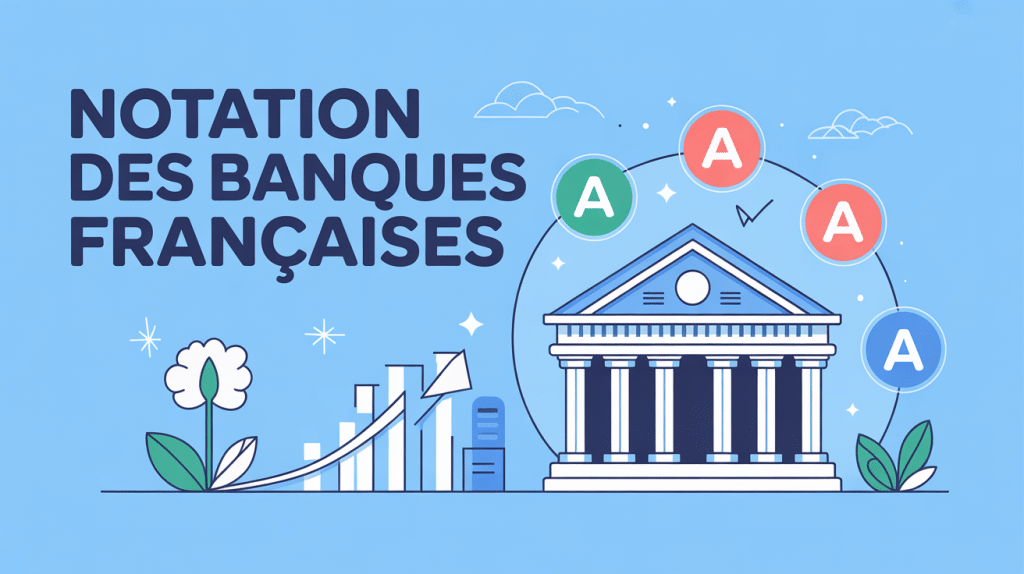 Illustration notation des banques françaises, solidité et confiance