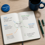 etre proactif bureau carnet smartphone