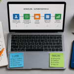 Automatisation IA workflow sur bureau moderne