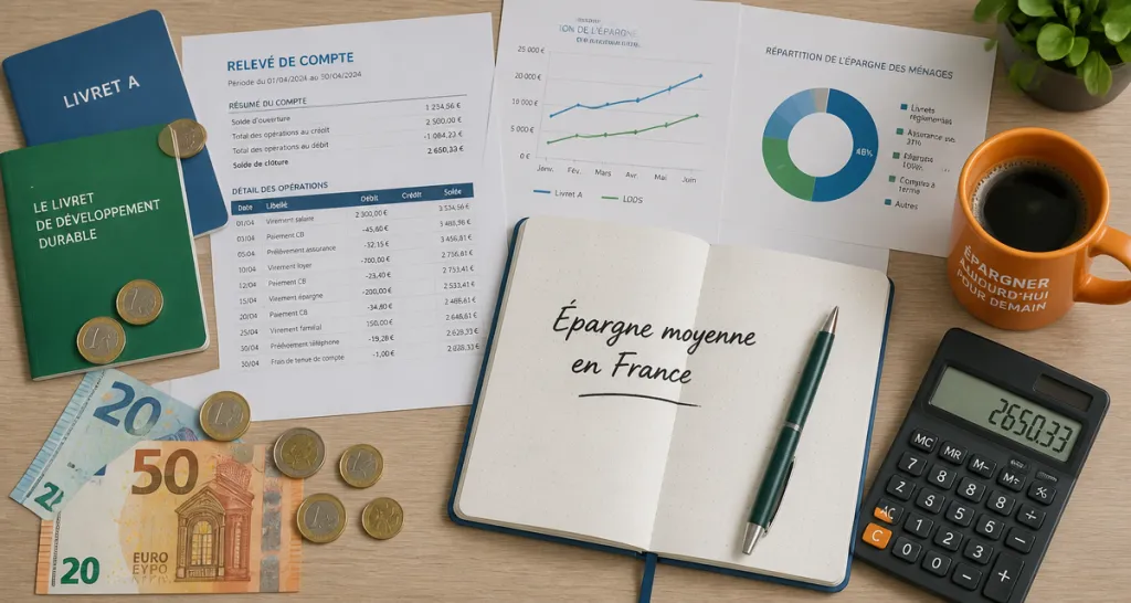 epargne moyenne en france bureau et euros