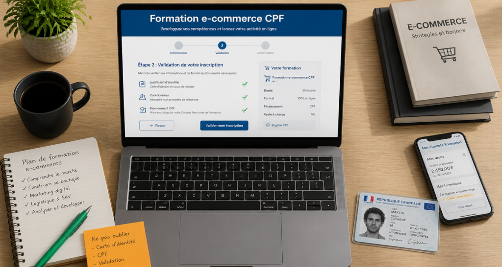 formation e commerce cpf inscription ordinateur bureau